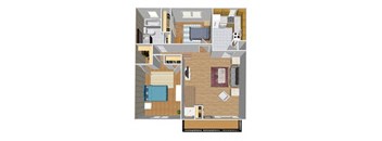 THE REGENCY Floor Plan at Raritan Crossing Apartment Homes, New Brunswick New Jersey