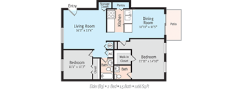 a floor plan of a living room with a dining room and a bathroom