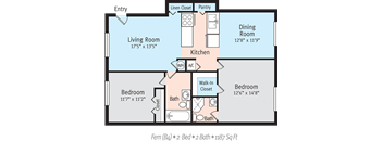 a floor plan of a living room with a kitchen and a dining room