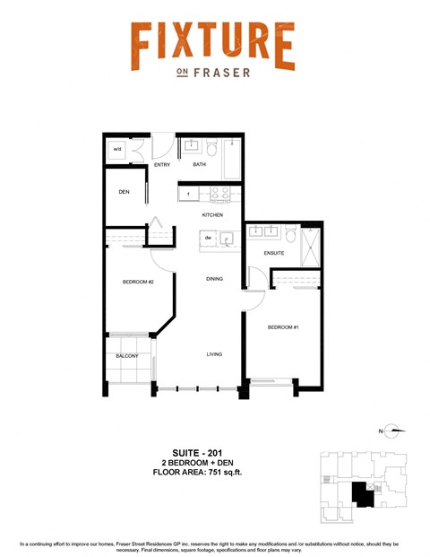 a floor plan of the fixure at fraser