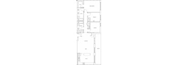 A floor plan of a house with labeled rooms such as "Kitchen" and "Bedroom 1".