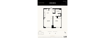 A floor plan for an apartment in Amara Residence.