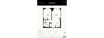 A floor plan for a residence named Amara in Astoria, NY.