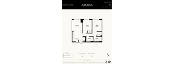 A floor plan for an apartment in Amara Residence.
