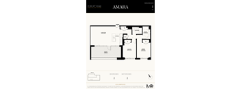 A floor plan for an apartment in Amara Residence.