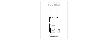 Unit Type 2J Floor Plan at The Icon 52 Apartments, Woodside