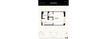 A floor plan for an apartment at Amara Residence.