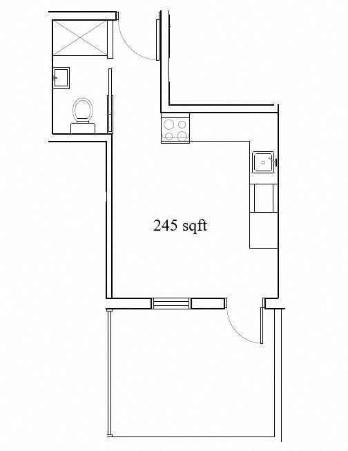 the floor plan for a small house with a loft