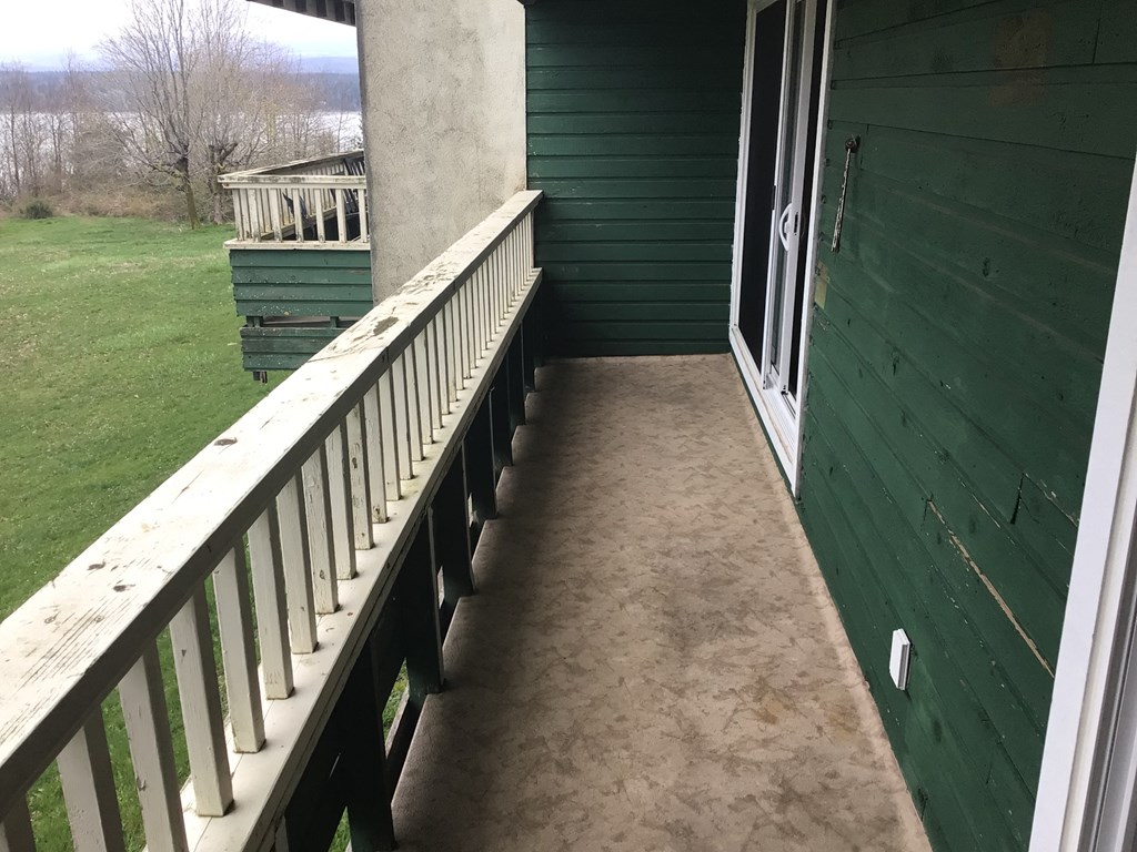 a view of the porch from the back of the house