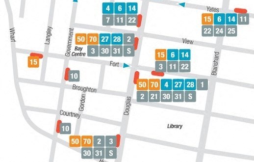 a diagram of a street map with numbers on it