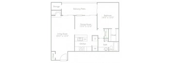 1 bed 1 bathroom C at Lakeside Apartments, Texas, 75231