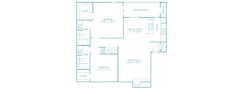 2 bedroom 2 bath D at Lakeside Apartments, Texas