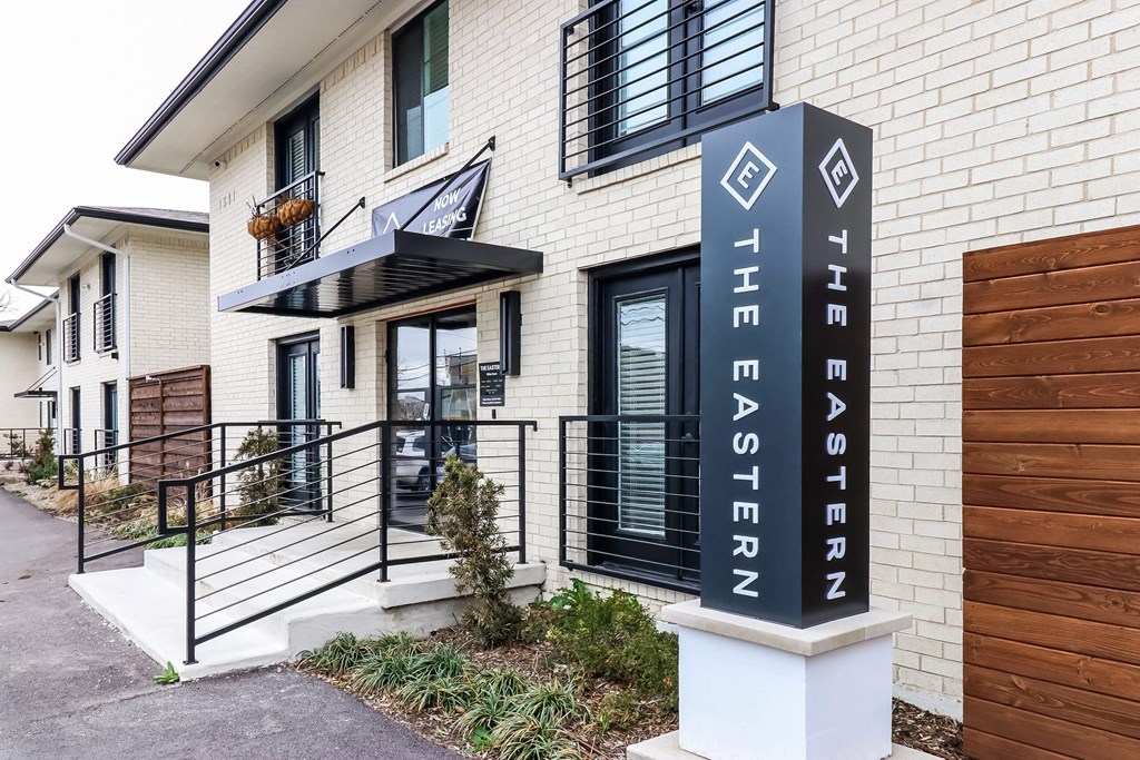 Exterior building at The Eastern Apartments, Dallas, TX, 75204