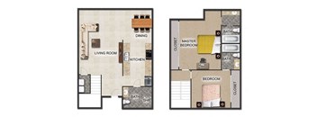 2 bed 2.5 bath at The Alista Apartments, Texas, 75238