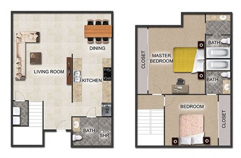 2 bed 2.5 bath at The Alista Apartments, Texas, 75238