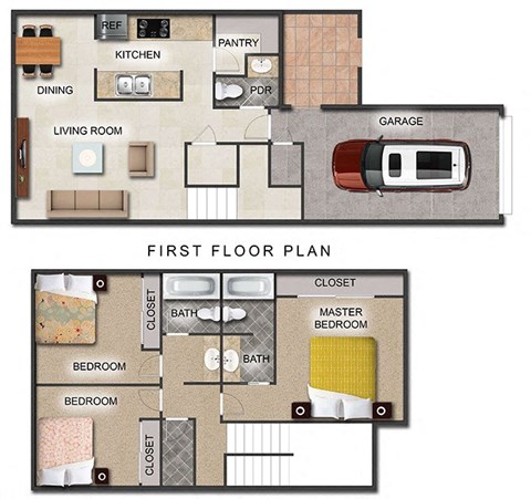 3 bed 2.5 bath at The Alista Apartments, Texas