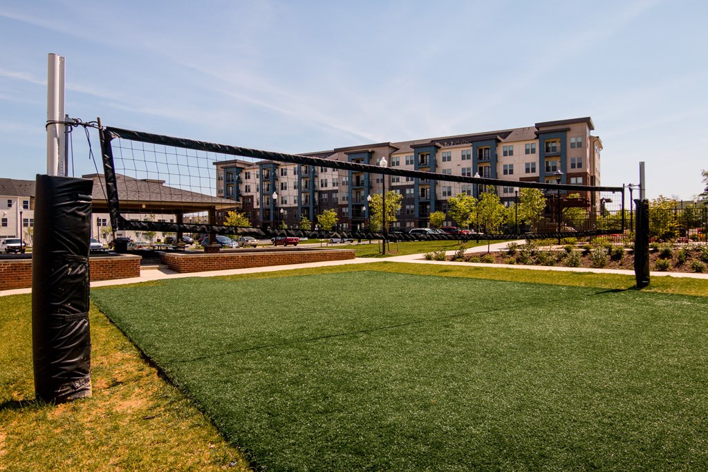 Volleyball court with turf at Liberty Mill in Germantown, MD