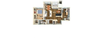 1 Bed 1 Bath Beechwood Floorplan