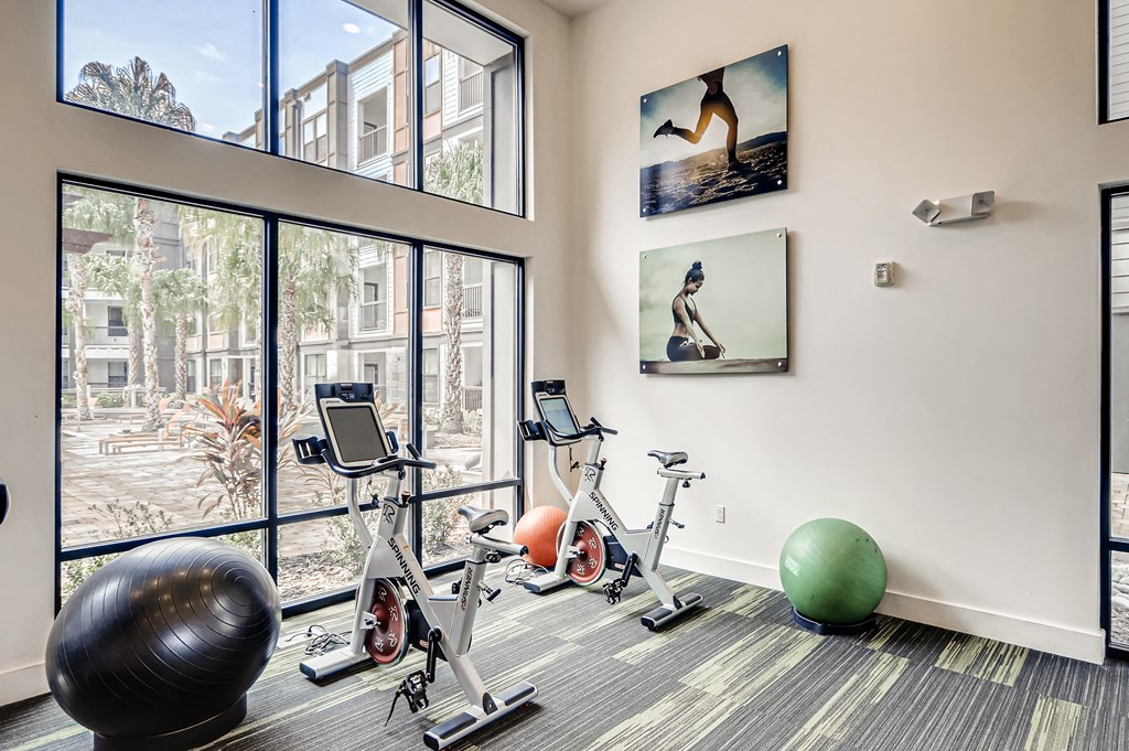 Premium fitness center with cardio and strength equipment at EOS
