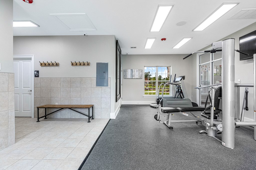 Reagan Crossing fitness center with weight machines and cardio equipment