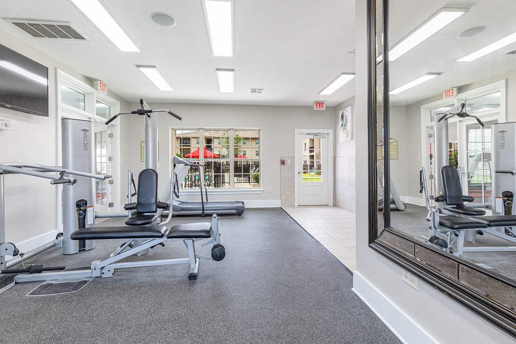 Reagan Crossing fitness center with weight machines and cardio equipment