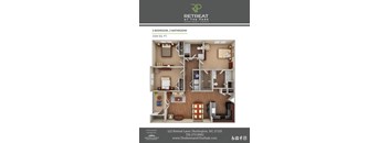 3 Bed 2 Bath Dahlia Floorplan