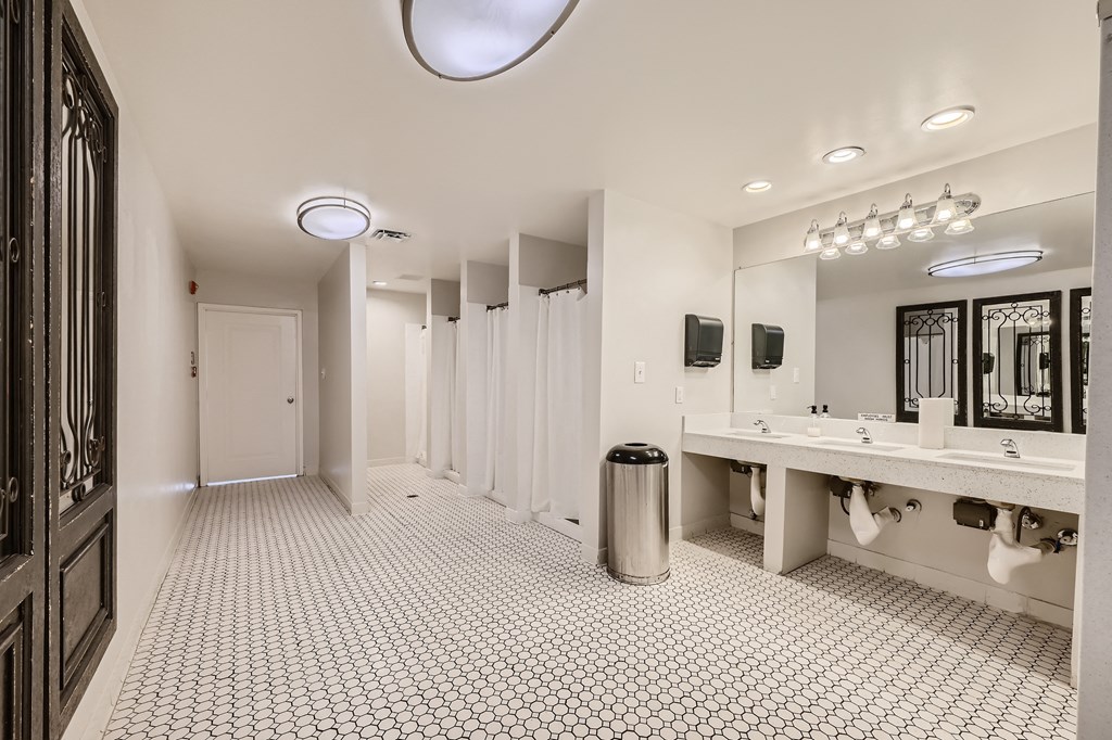 Changing room for resident use at Hunt Club apartments in Gaithersburg, MD