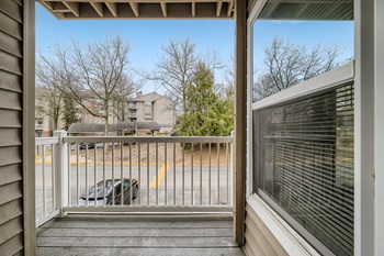 Private balcony at Hunt Club apartments for rent in Gaithersburg, MD - Photo Gallery 10