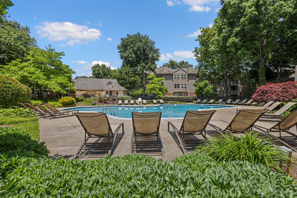take a dip in the resort style pool
