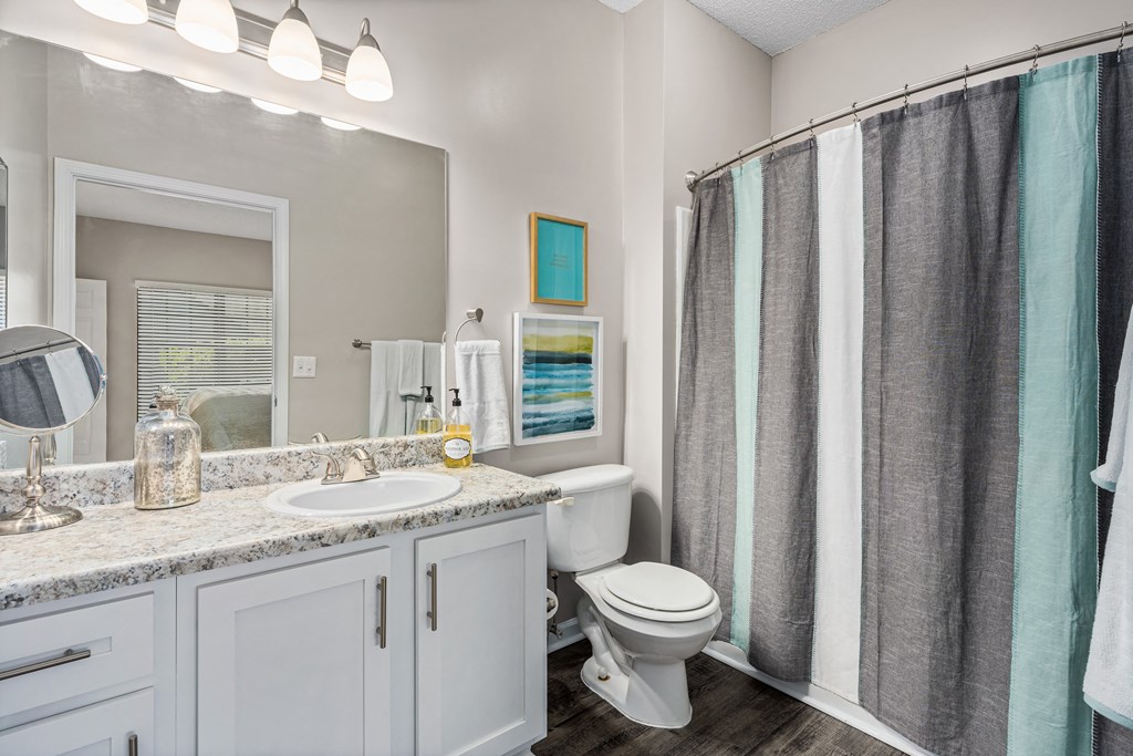 Model Bathroom at the Oaks of St Clair in Moody, AL