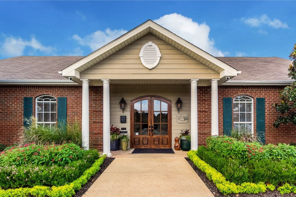 Open-concept floor plan at Reagan Crossing with living room, dining area and kitchen