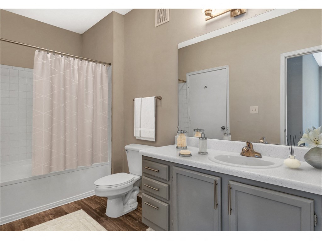 Bathroom  at the Astoria apartments in Mobile, AL