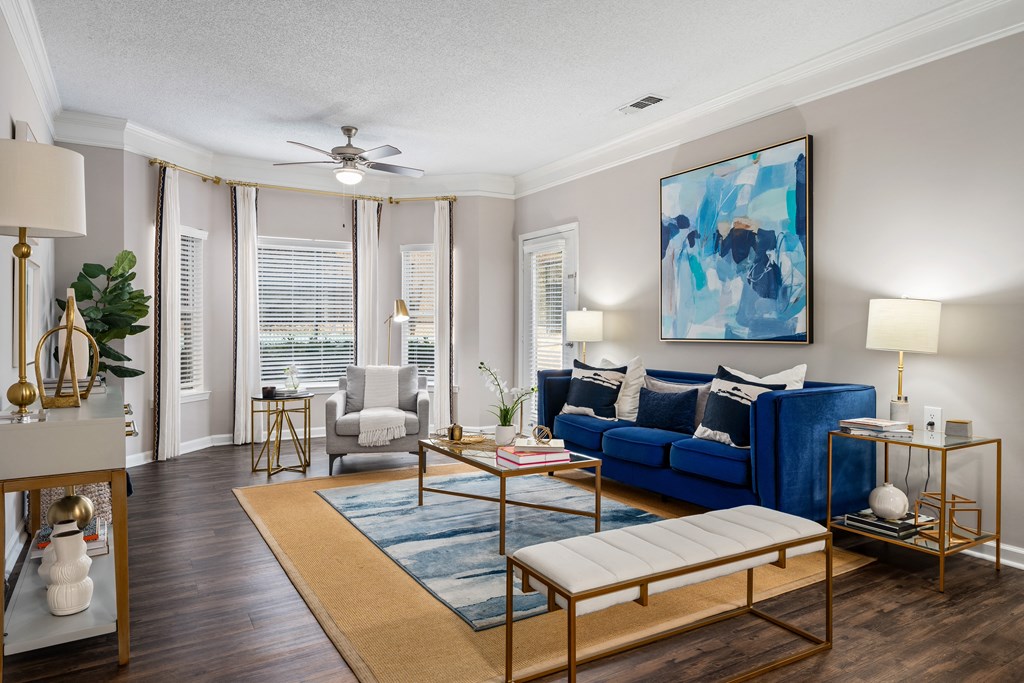 Model Living Room at Chace Lake