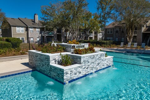 our apartments have a resort style swimming pool in front of our building