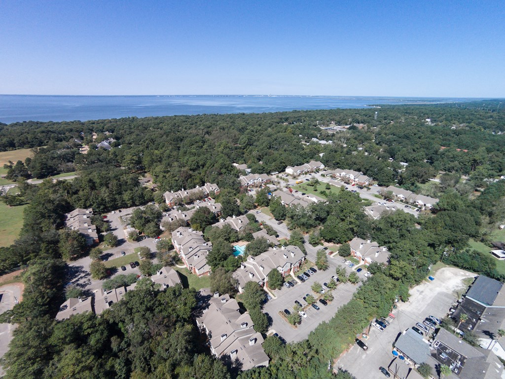 Looking across The Gates at Jubilee towards Mobile Bay in Daphne, AL
