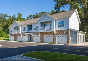 Attached & detached garages at Lullwater at Blair Stone apartments for rent