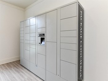 24-hour package concierge lockers at The Station at Brighton in Grovetown, GA