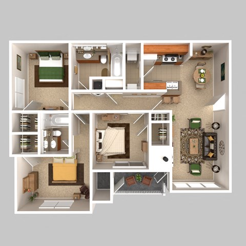 3 Bedroom 2 Bathroom 1300sqft