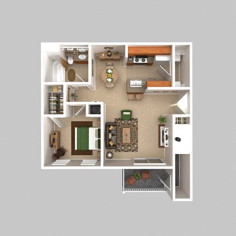 1 Bedroom 1 Bathroom 850sqft