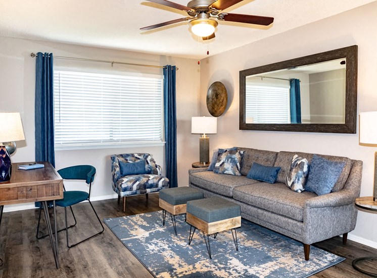 Living room at Forest Ridge apartments