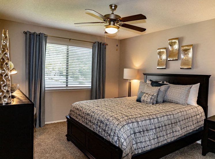 Spacious bedroom of Forest Ride apartment home