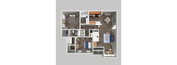 2 Bedroom 2 Bathroom 1160sqft