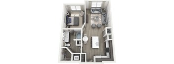 a 1 bedroom floor plan  the crossings at town square apartments