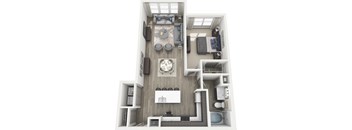 a 3 bedroom floor plan with a bathroom and a living room