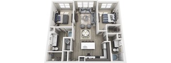 a 2400 sq ft floor plan with a bedroom and a living room