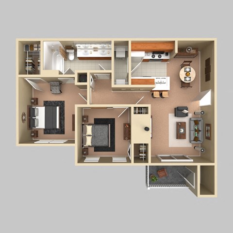 2 Bedroom, 1 bathroom 987sqft