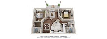 a floor plan of a two bedroom apartment