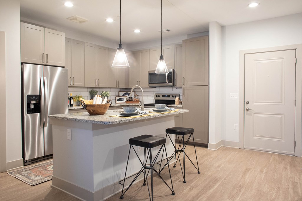 Luxury apartment kitchen at Foundry Yards in Birmingham