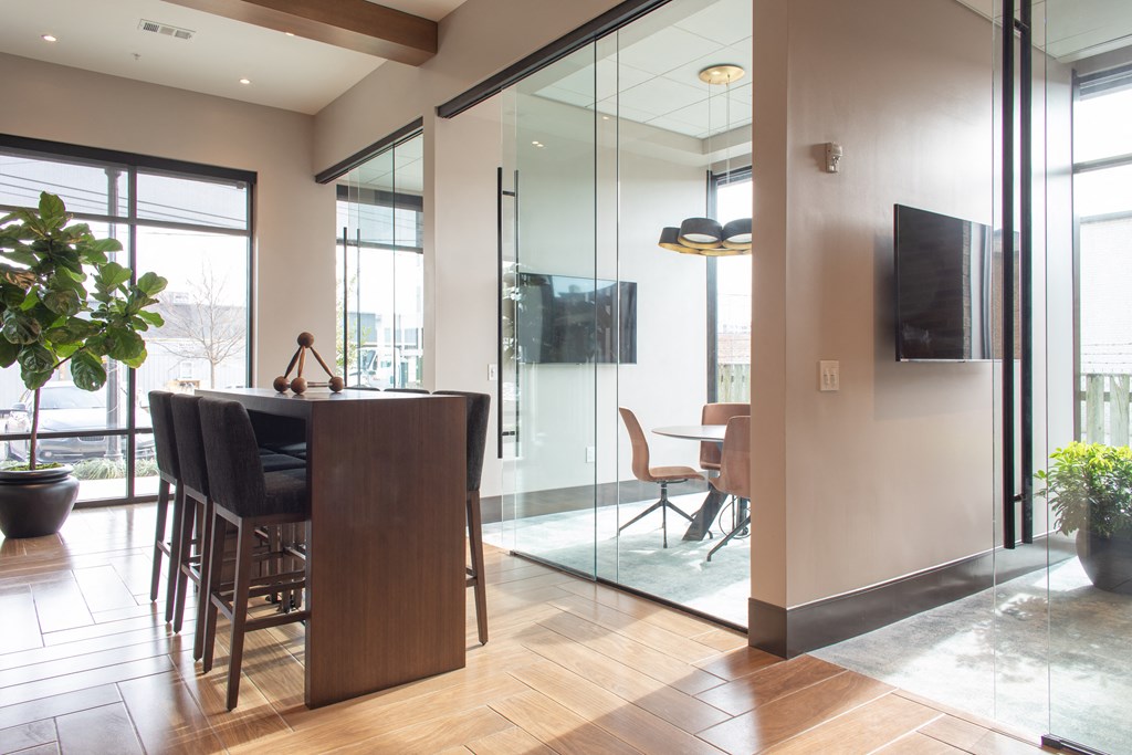 Birmingham luxury apartment co-working lounges and conference room at Foundry Yards