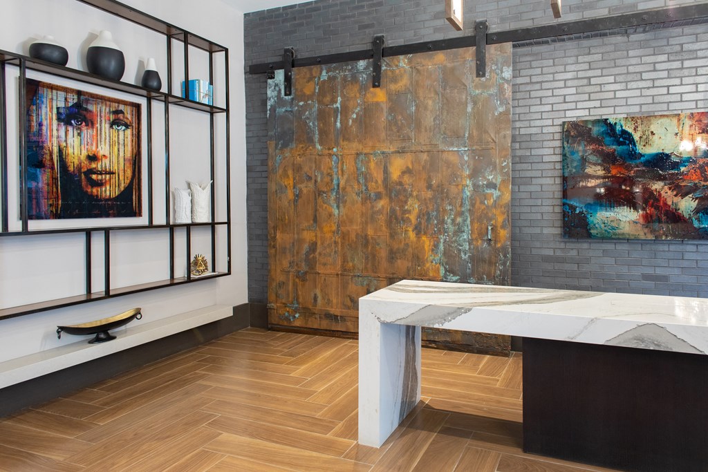 Foundry Yards apartment lobby in Birmingham, AL